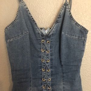 Form fitting denim dress